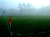 Oltedal fotballbane i skodde